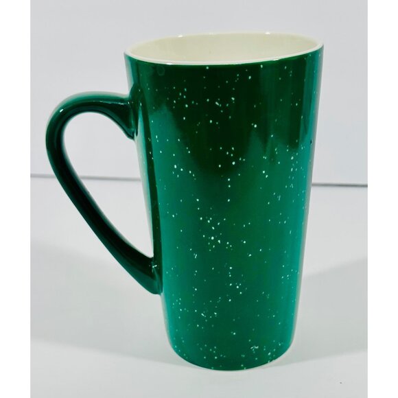 Starbucks Coffee Green Speckled Ceramic Tall Coffee Mug 16 Oz Mermaid Logo - Picture 6 of 9